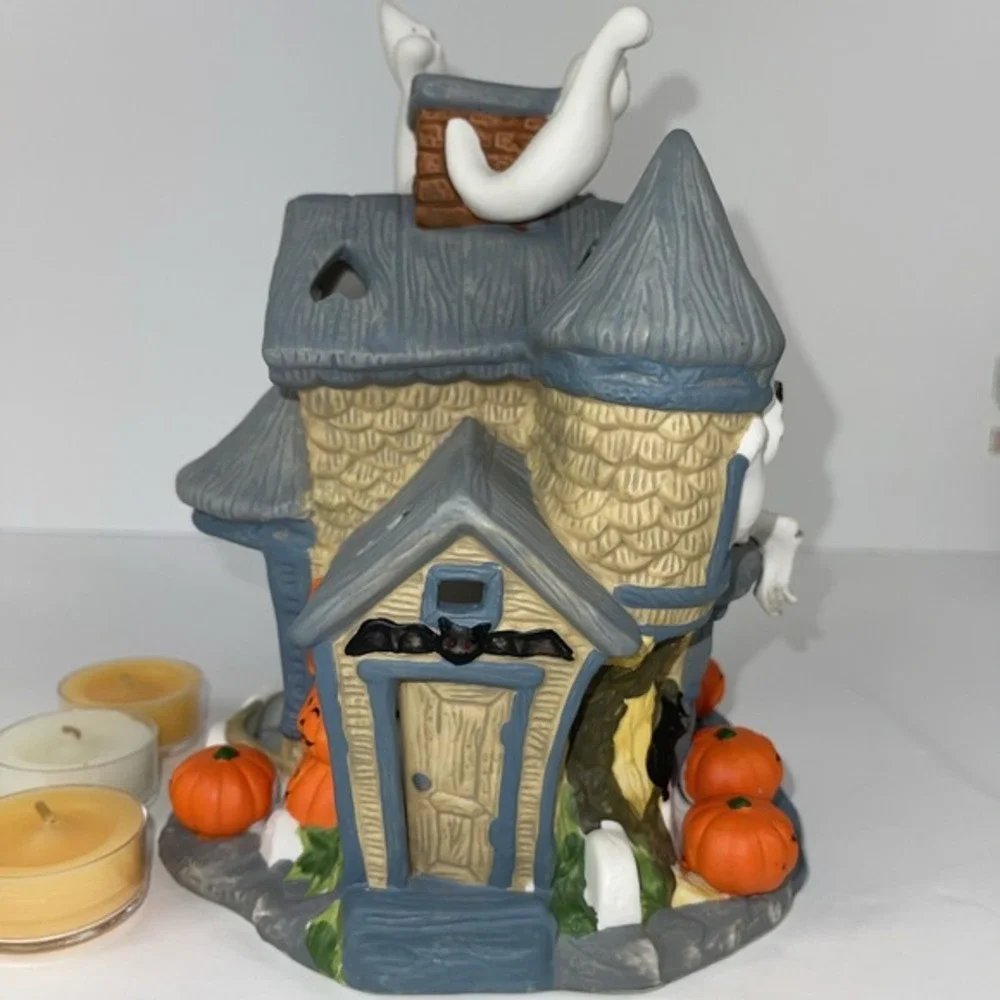 Partylite Halloween Haunted House Ghost Tealight Candle/s Holder P7311‎ RETIRED - Picture 3 of 16